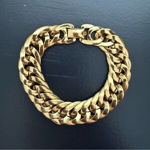 Vintage Napier gold chain link chunky bracelet